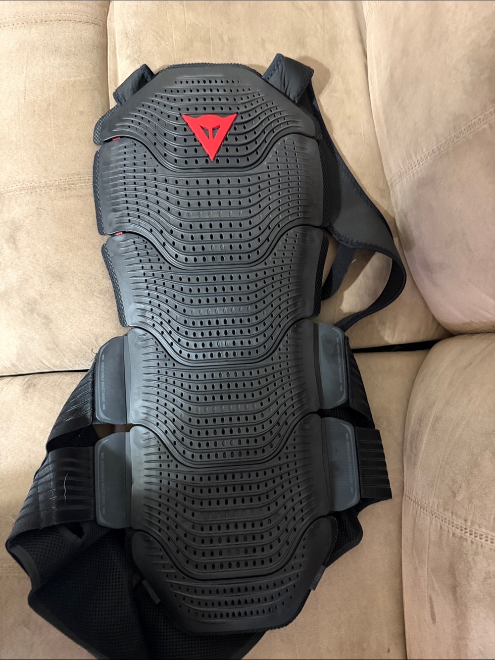 Dainese Men’s Black Back Protector Vest with Red Logo